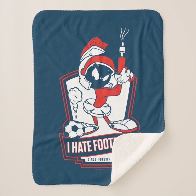 Cobertor Sherpa MARVIN THE MARTIAN™ "I Hate Football" Graphic (Frente)