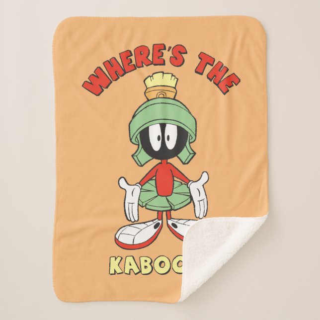 Cobertor Sherpa MARVIN THE MARTIAN™ Onde está o Kaboom? (Frente)