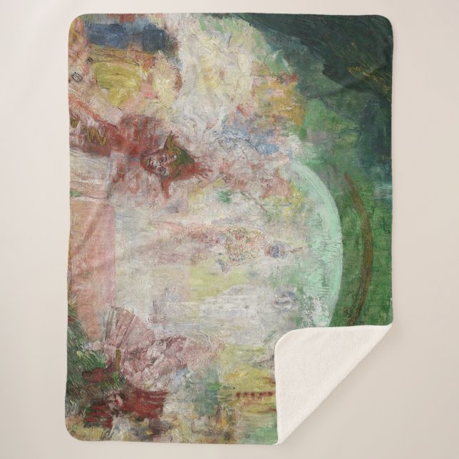 Cobertor Sherpa Mascarada por James Ensor (1889) (Frente)