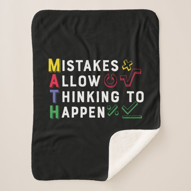 Cobertor Sherpa Matemática do professor de matemática permite que  (Frente)