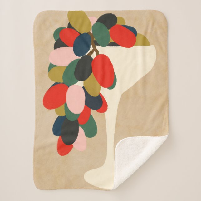 Cobertor Sherpa Matriz de Uvas (Frente)