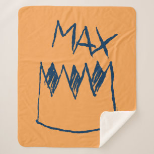 Cobertor Sherpa Max & Crown Sketch