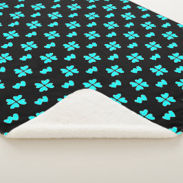 Cobertor Sherpa Mazipoodles Blue Hearts