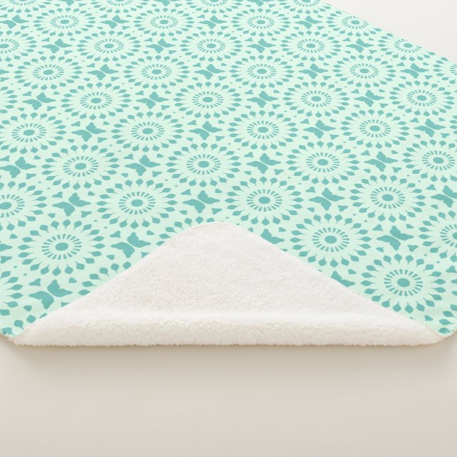 Cobertor Sherpa Mazipoodles Caleidoscópio Roda A Ponta Teal Derran (3/4)