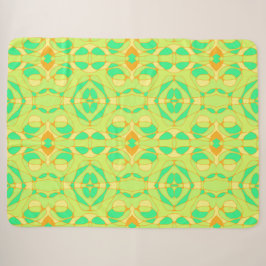 Cobertor Sherpa Mazipoodles Neuro Art Green - Amarelo