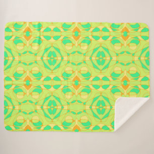 Cobertor Sherpa Mazipoodles Neuro Art Green - Amarelo