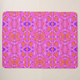 Cobertor Sherpa Mazipoodles Neuro Art Pink Laranja Roxo