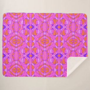 Cobertor Sherpa Mazipoodles Neuro Art Pink Laranja Roxo