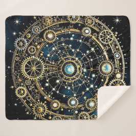Cobertor Sherpa Mecanismo Celestial Arte Cósmica