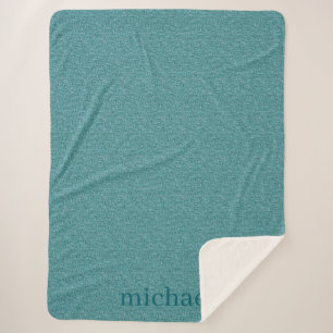 Cobertor Sherpa Med personalizado. Teal escuro