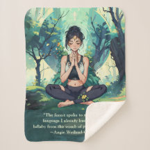 Meditação de Yoga em Floresta Natural Citações Mes