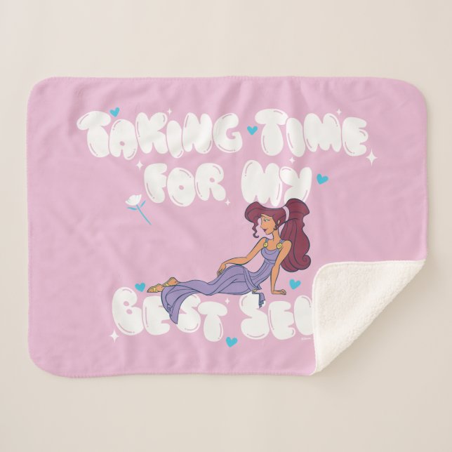 Cobertor Sherpa Megara - Taking Time For My Best Self Sherpa Blank (Frente (Horizontal))
