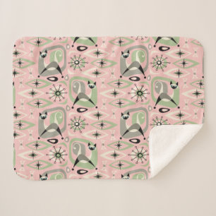 Cobertor Sherpa Meio século de Gatos Siameses