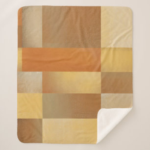 Cobertor Sherpa Meio século de Vintage Modern Orange Brown Dourado
