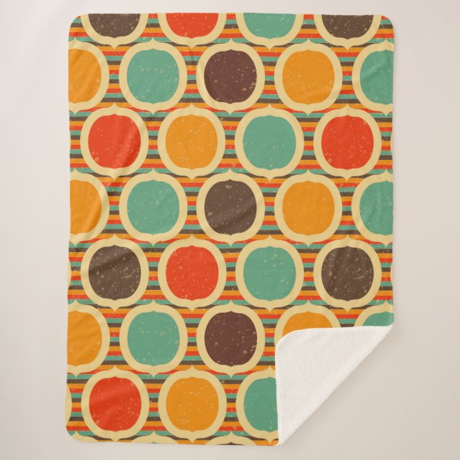 Cobertor Sherpa Meio século moderno geométrico 5 (Frente)