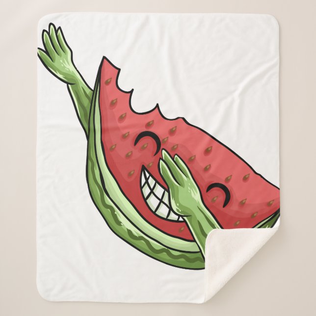 Cobertor Sherpa melancia (Frente)