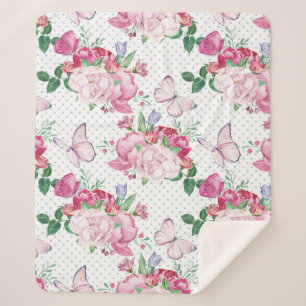 Cobertor Sherpa melancia, borboleta aquosa