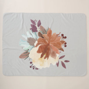 Cobertor Sherpa Melhor cor floral de água na moda de luxo