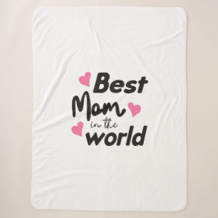 Cobertor Sherpa Melhor mãe do mundo, Sherpa Blanket Throw