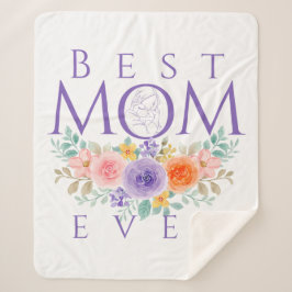Cobertor Sherpa Melhor Mãe Já Flores, Dia de as mães