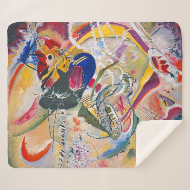 Cobertor Sherpa Melhoramento 35 | Wassily Kandinsky | (Frente (Horizontal))