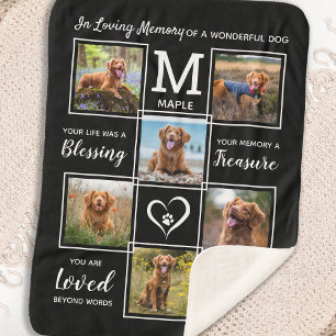Cobertor Sherpa Memória Personalizada de Ama Memorial de Pet Ela