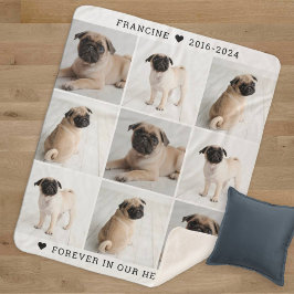 Cobertor Sherpa Memorial da Colagem Fotográfica de Cachorros para 