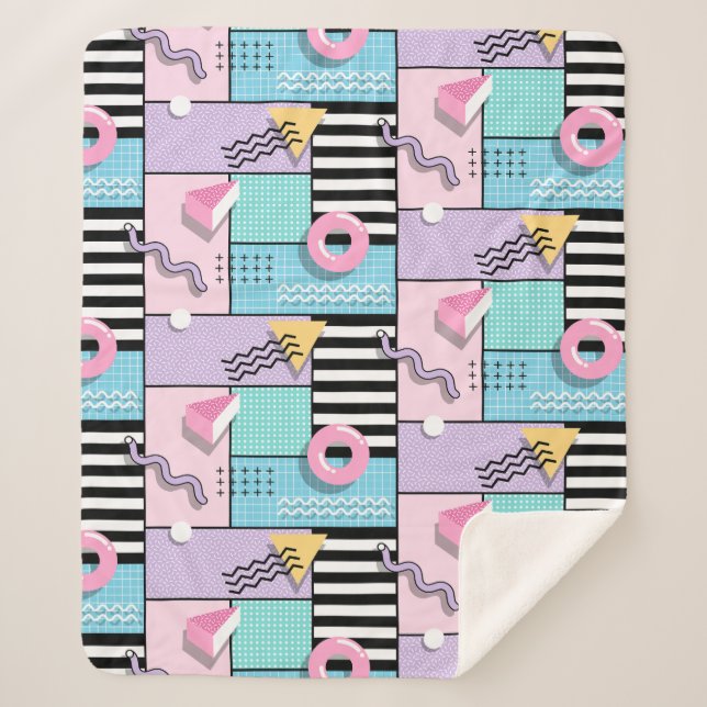 Cobertor Sherpa Memphis Party (Frente)