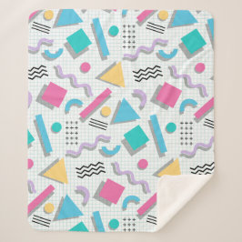 Cobertor Sherpa Memphis Shapes