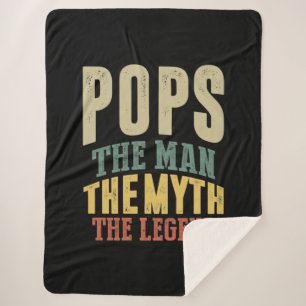 Cobertor Sherpa Mens Pop O Homem Mito Legenda Que O Pai Deu