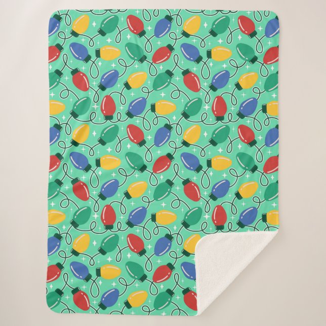 Cobertor Sherpa Merry & Bright Lights (Frente)