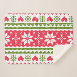 Cobertor Sherpa Merry Christmas pattern 3
