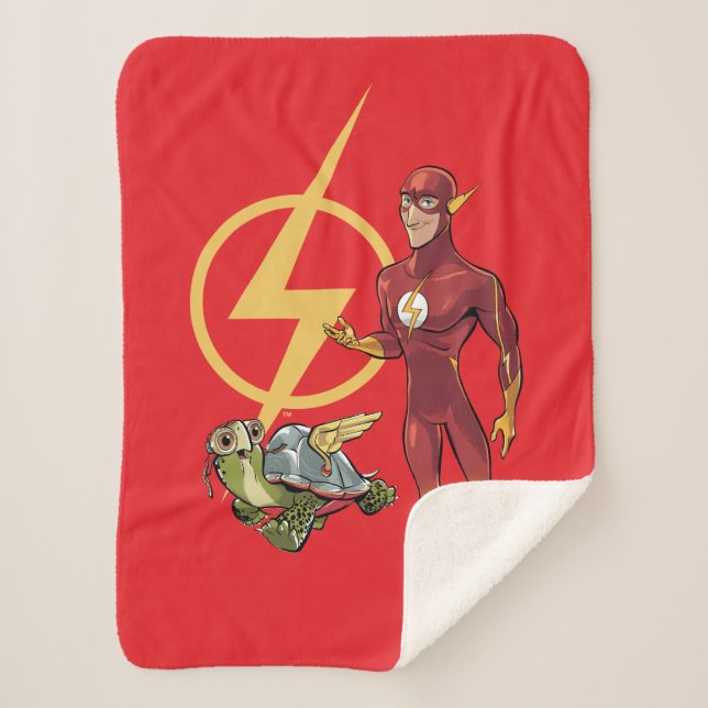 Cobertor Sherpa Merton e o Flash (Frente)