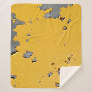 Cobertor Sherpa Metal amarelo rachado: textura suja.