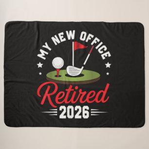 Cobertor Sherpa Meu Novo Escritório Aposentado 2026 Golfe Aposenta
