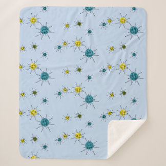 Cobertor Sherpa Mid-Century Modern Atomic