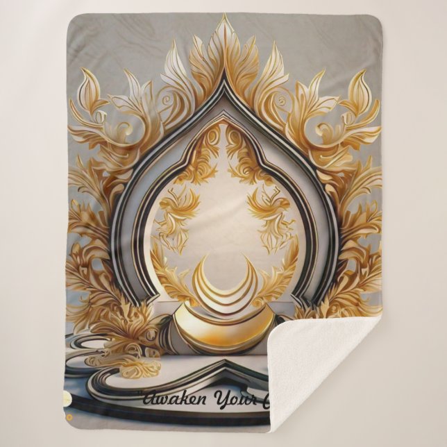 Cobertor Sherpa "Mindful Inner Reflection" (Frente)