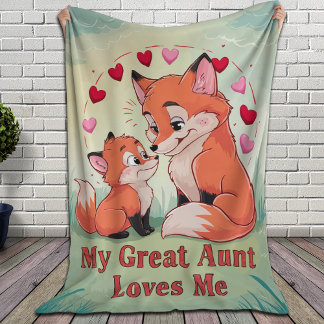Cobertor Sherpa Minha tia Excelente me ama Raposa