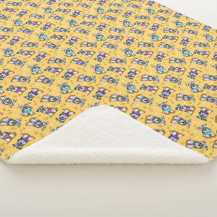 Cobertor Sherpa Mini Schnauzer Sunshine KiniArt Sherpa Blanket