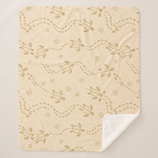 Cobertor Sherpa Minimal Turtle Trail Pattern