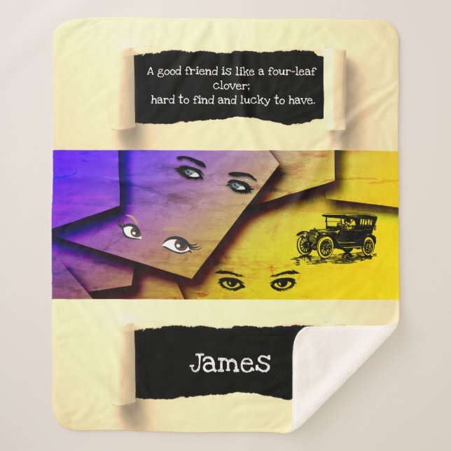 Cobertor Sherpa Minimalismo de pop Art Inspiracional e Motivaciona (Frente)