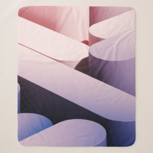 Cobertor Sherpa Mínimo de fundo de matiz abstrato. Azul e rosa