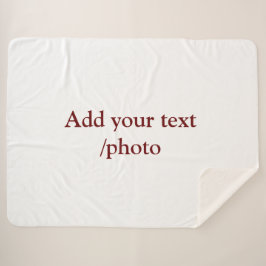 Cobertor Sherpa Mínimo simples ADICIONAR SUA FOTO TEXTO NATAL    