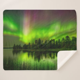 Cobertor Sherpa Minnesota Aurora Borealis