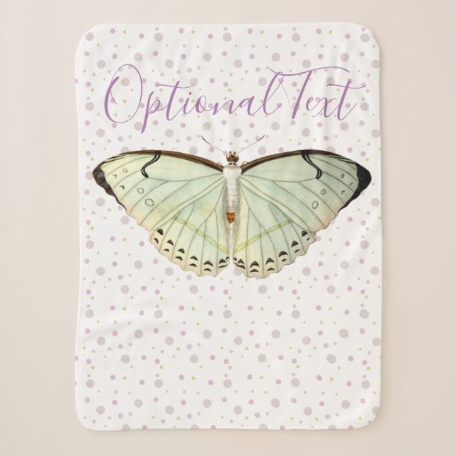 Cobertor Sherpa Mint Green Beauterfly (Frente)