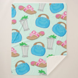 Cobertor Sherpa Mint Julep Bermuda Bag Sandals Derby