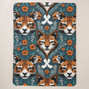 Cobertor Sherpa "Mirage da Raposa Floral"