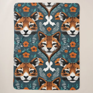 Cobertor Sherpa "Mirage da Raposa Floral"