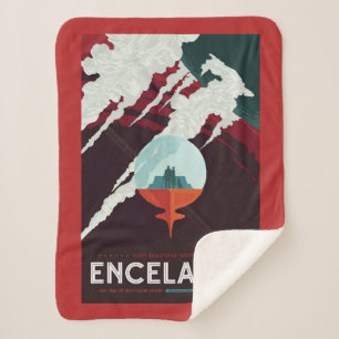 Cobertor Sherpa Missão De Poster-Cassini Do Espaço Retroativo A Sa