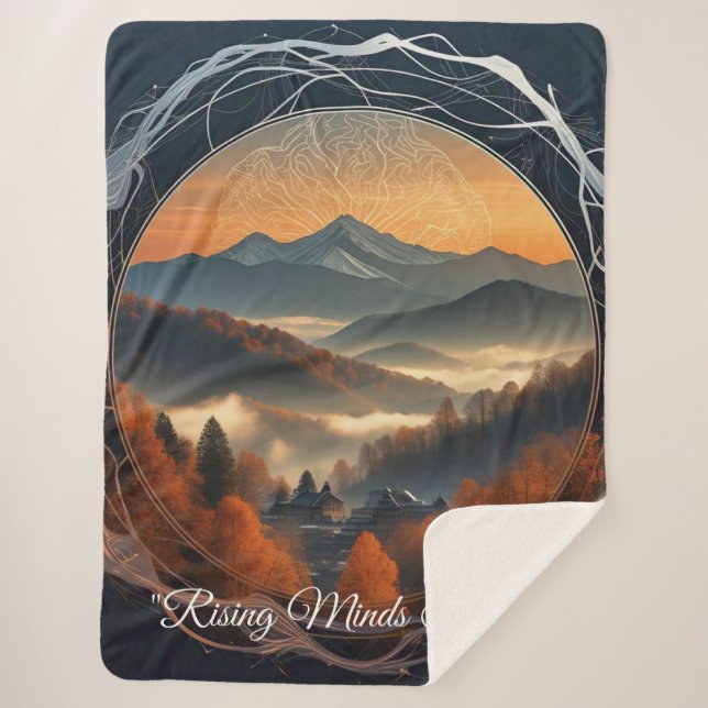 Cobertor Sherpa "Misturando a Inteligência da Natureza" (Frente)